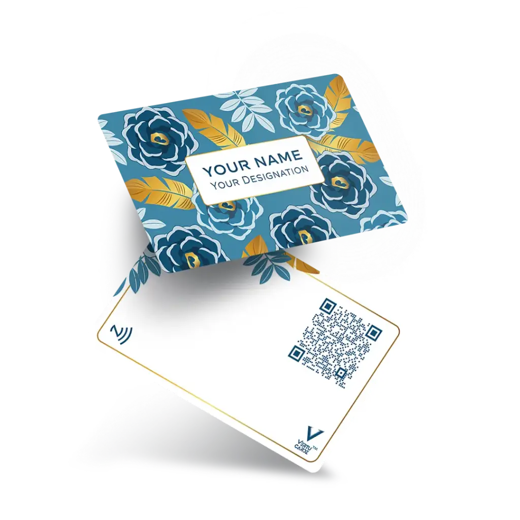 Floral NFC Business Card Design 6