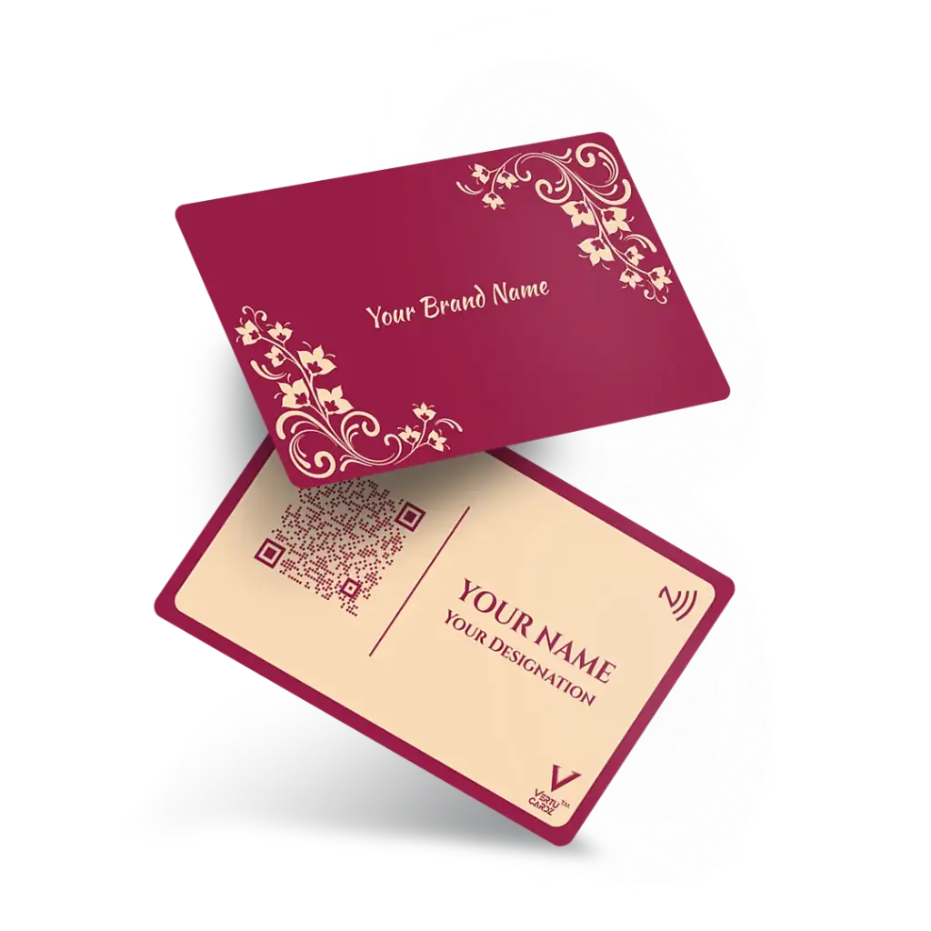 Floral NFC Business Card Design 7