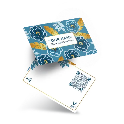 Floral NFC Business Card Design 6